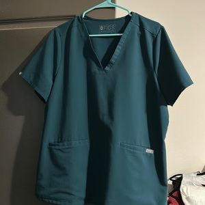 Figs Casma Top Caribbean Blue